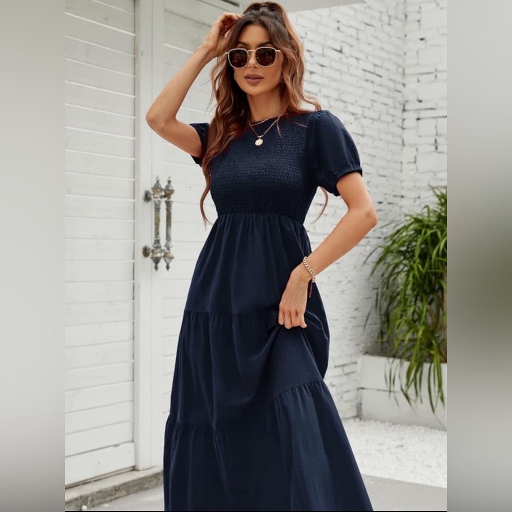 Navy Blue Maxi Dress